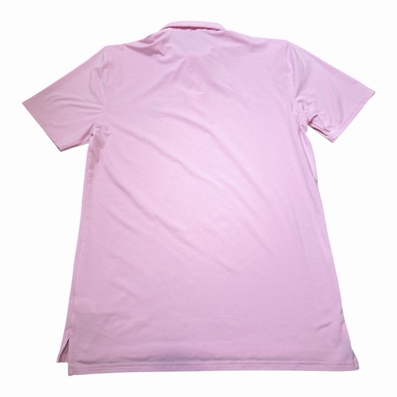 Holderness & Bourne Pink Striped Short Sleeve Golf Polo Shirt Men's Size M - Picture 7 of 8
